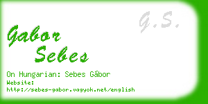 gabor sebes business card