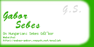 gabor sebes business card
